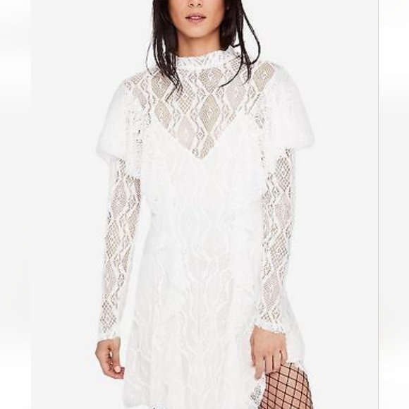 Free People Dresses & Skirts - ! NWT Free People Rock Candy Lace Dress w Removable Slip - SZ M !